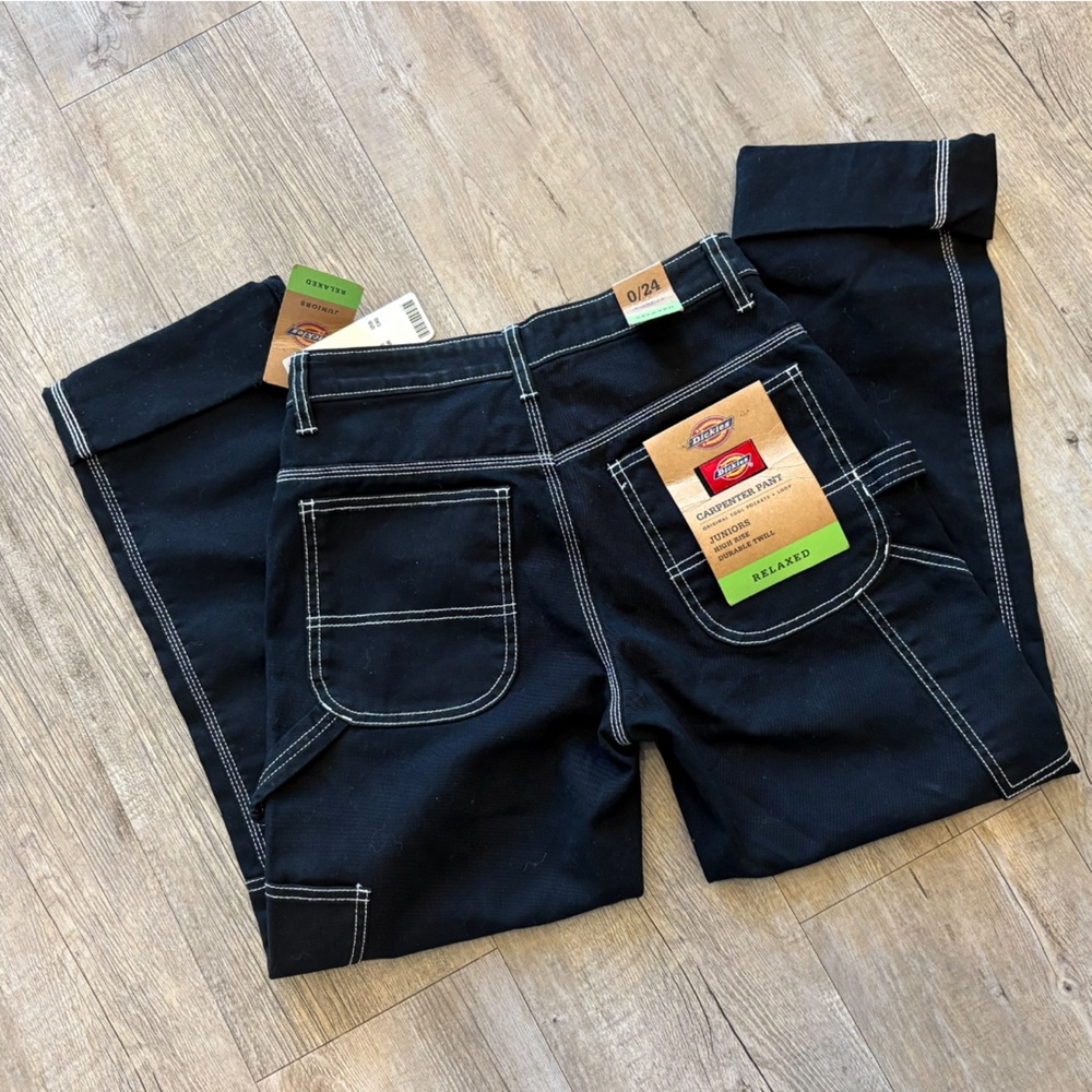 Dickies Y2K carpenter pant NWT size 0/24 relaxed fit contrast stitching